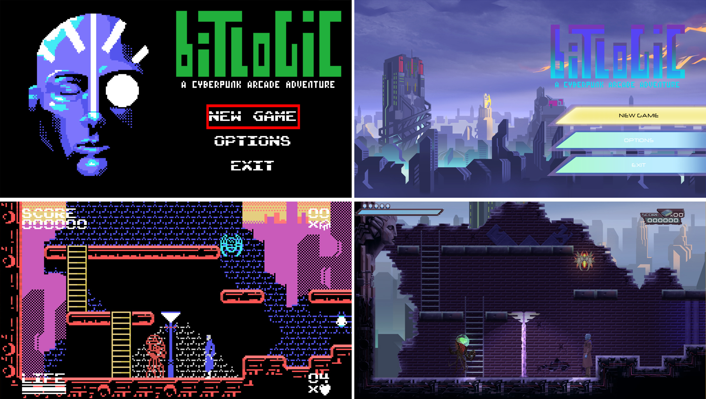 Bitlogic, two versions of the same game 